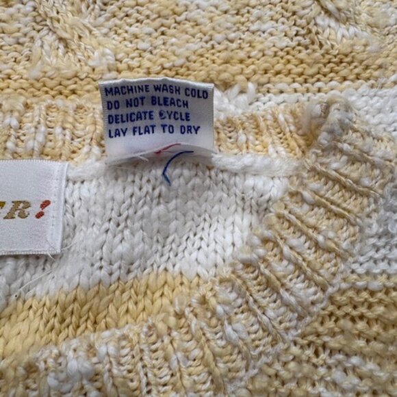 VINTAGE 80’s Together! Cable Knit Short Sleeve Sweater with Ribbed Cuffs & Hem - Picture 8 of 8